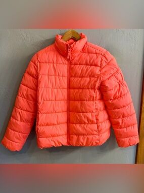 The Children's Place Bright Coral Puffer Jacket